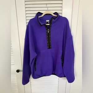 The North Face Purple Fleece Jacket with Black Trim
